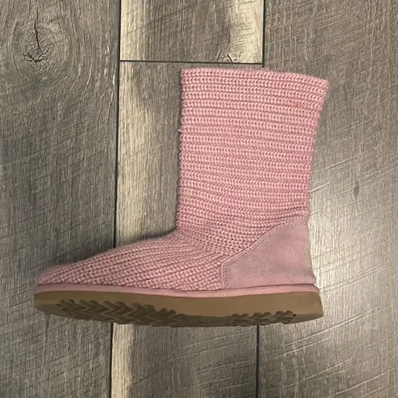 UGG Australia Crochet Knit Boots Orchid Pink