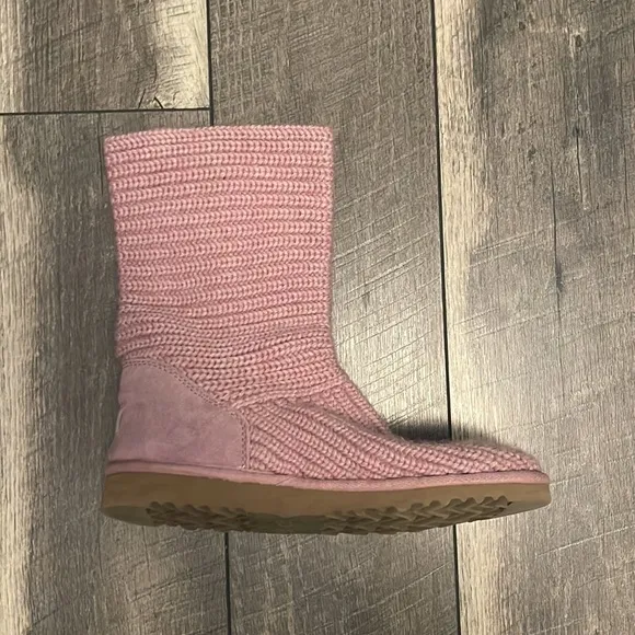UGG Australia Crochet Knit Boots Orchid Pink