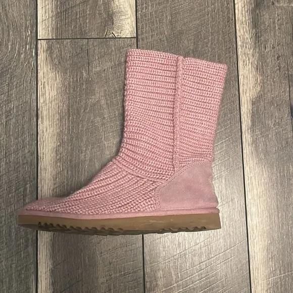 UGG Australia Crochet Knit Boots Orchid Pink
