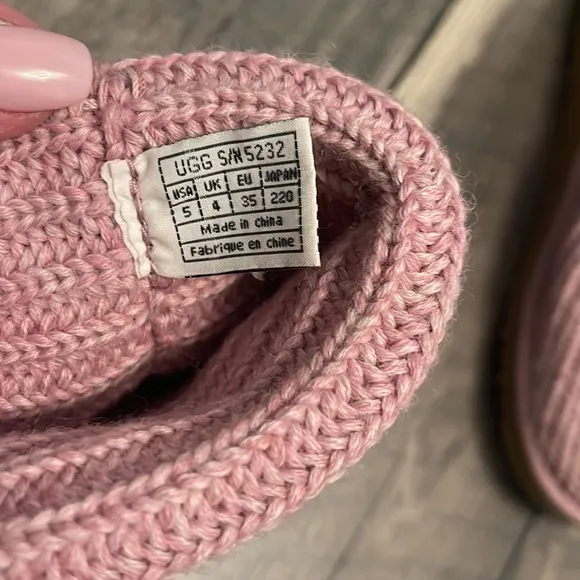 UGG Australia Crochet Knit Boots Orchid Pink