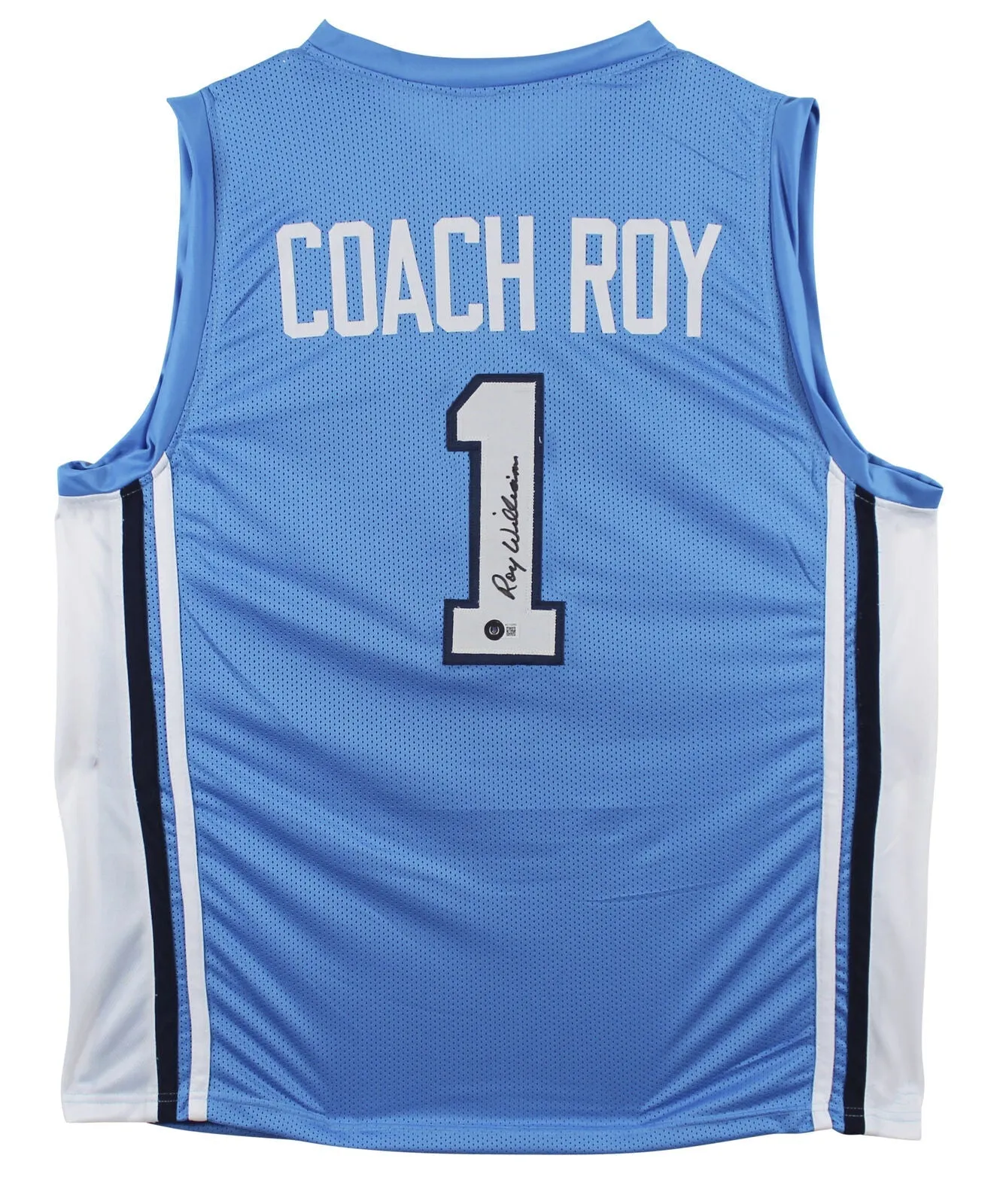 UNC Roy Williams Authentic Signed Carolina Blue Pro Style Jersey BAS Witnessed