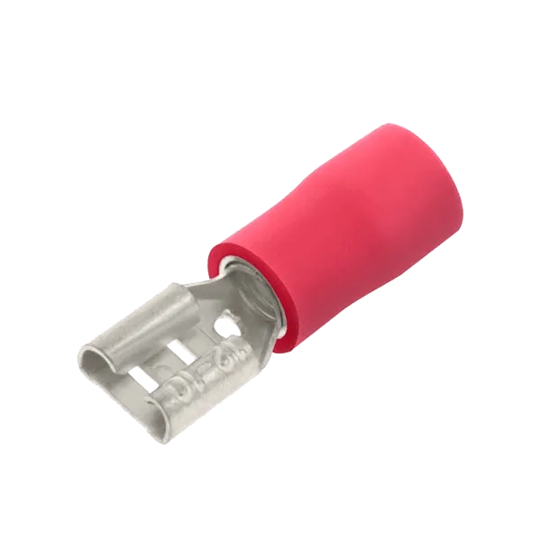 Unicrimp QRPO28F8 100 Red Female Pushon  2.8mm & .8mm Tab (100 Pack)