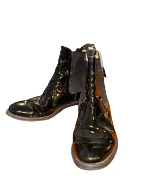 Used, Black Patent Boots, W:10