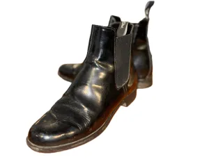Used, Black Patent Boots, W:6.5