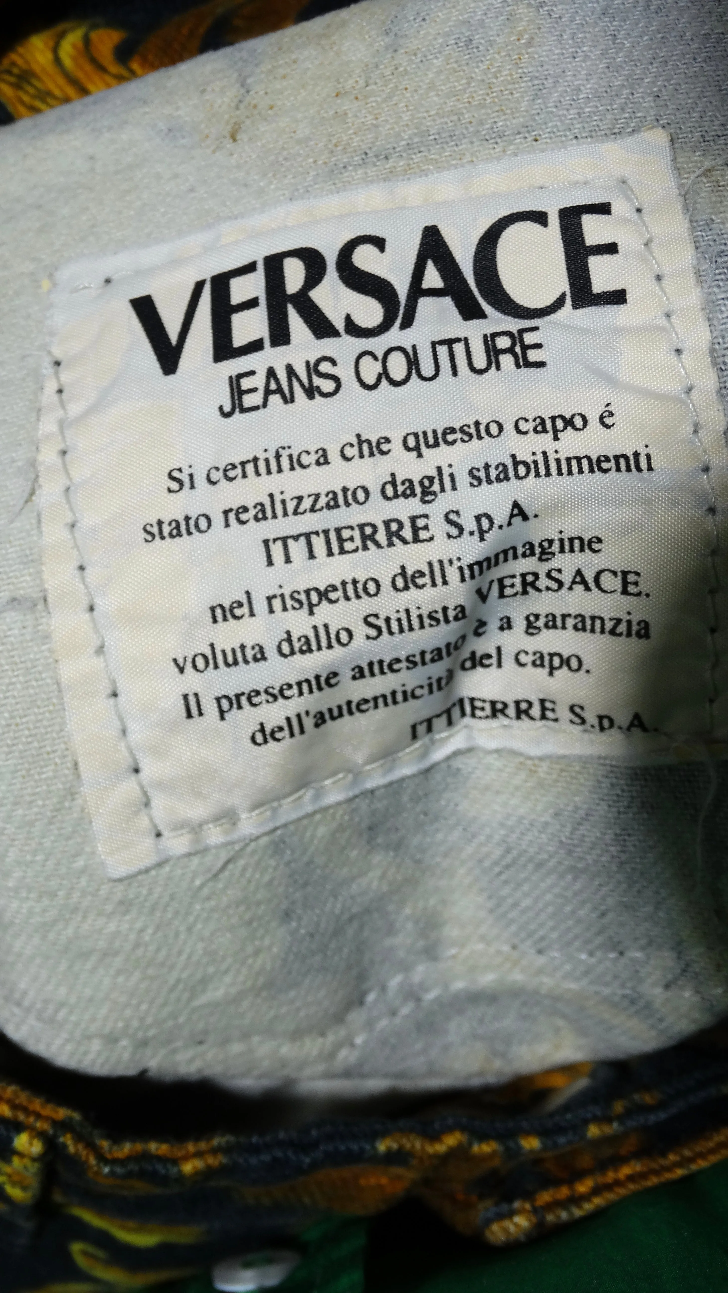 Versace Jeans Couture Baroque-Print Cropped Jeans