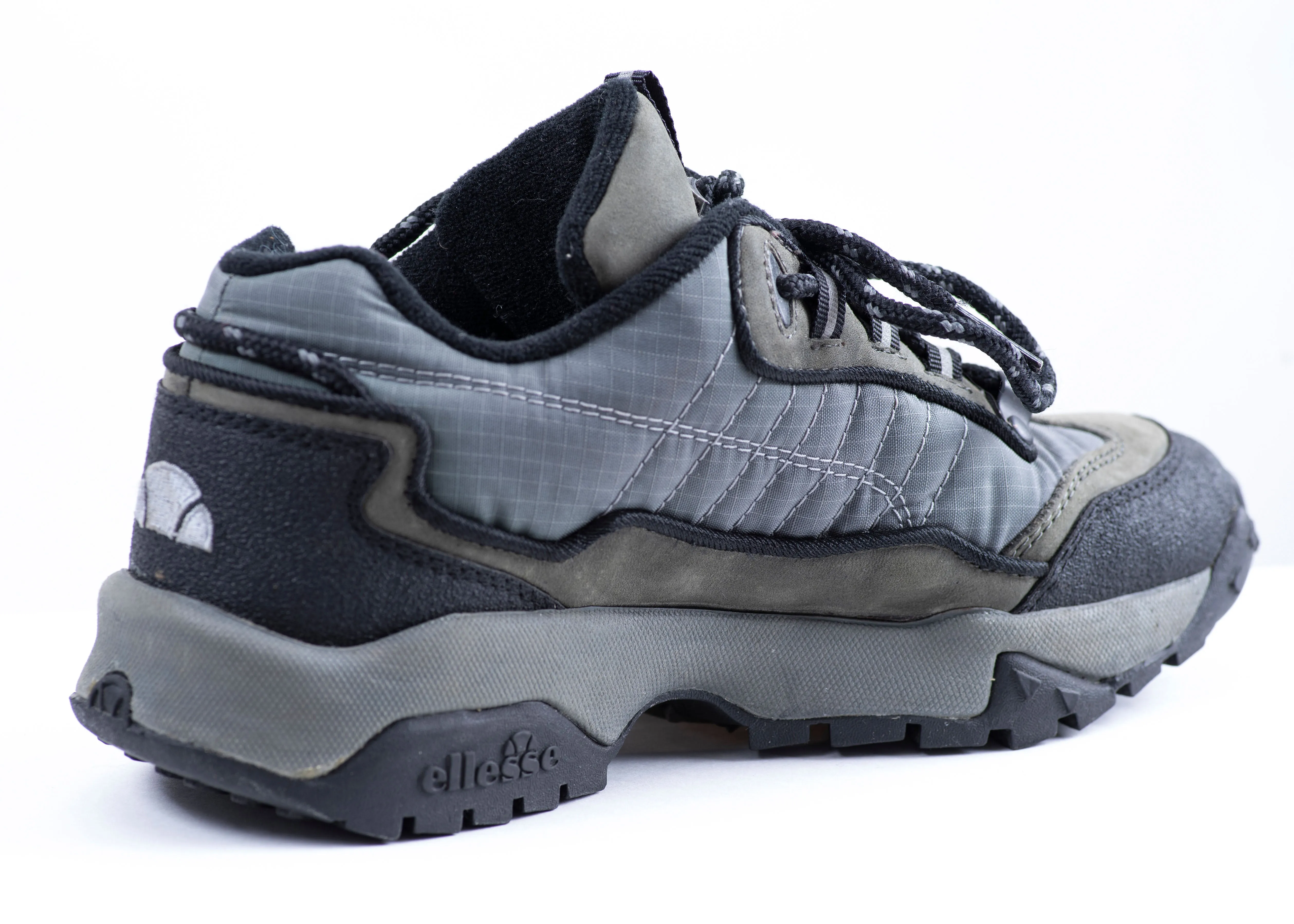 Vintage Ellesse Women's Khaki Green Chunky Sole Sneakers, US 6/EU 36/UK 4