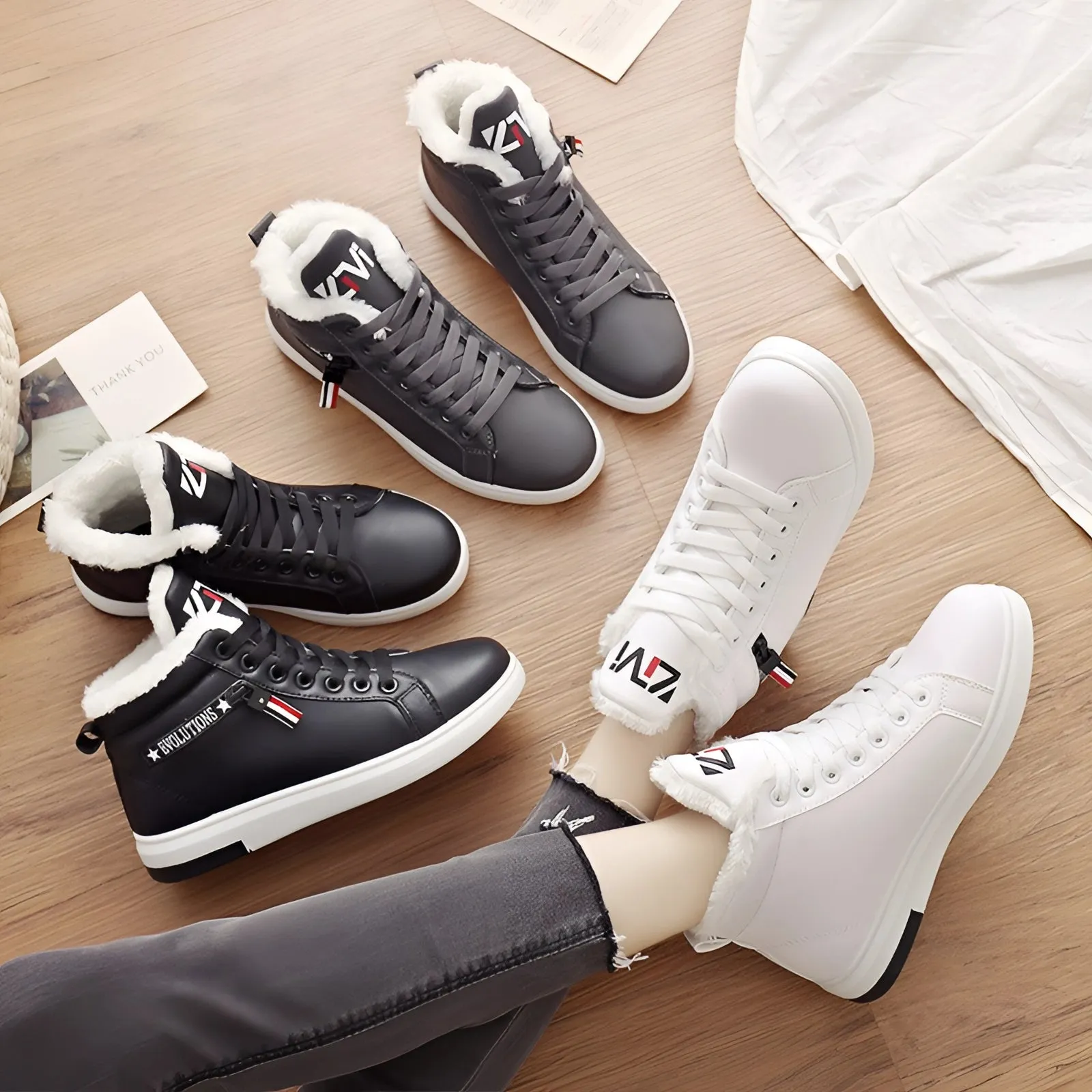 Women's Stylish Pink High-Top Sneakers - Trendy & Comfortable