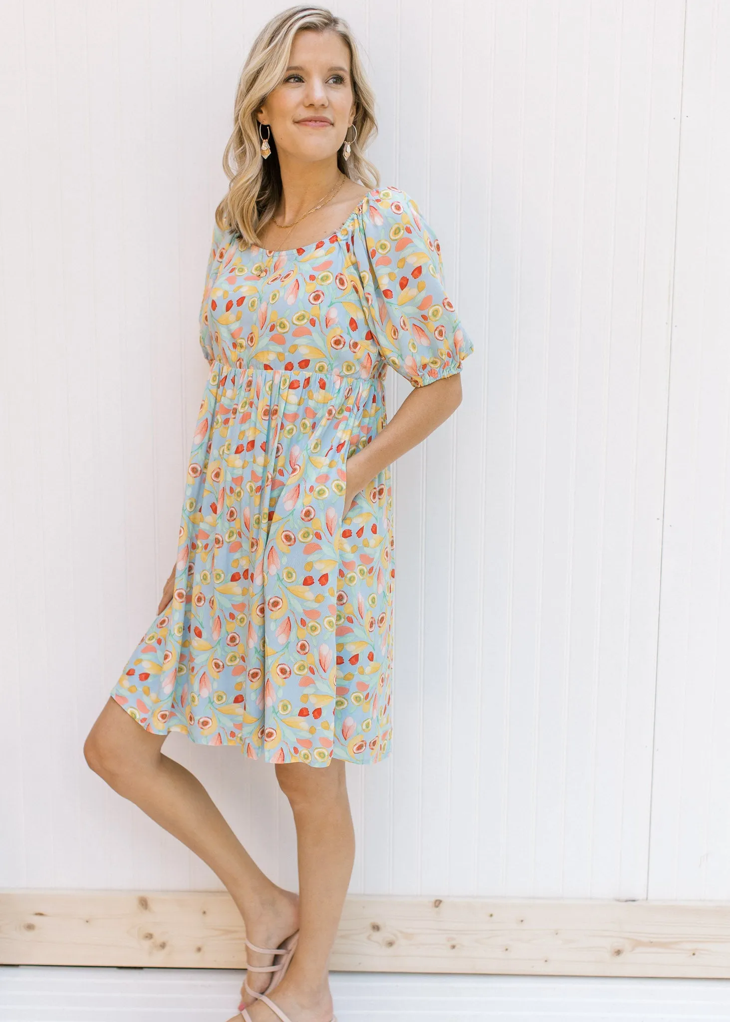 X Sweet Memories Blue Floral Dress