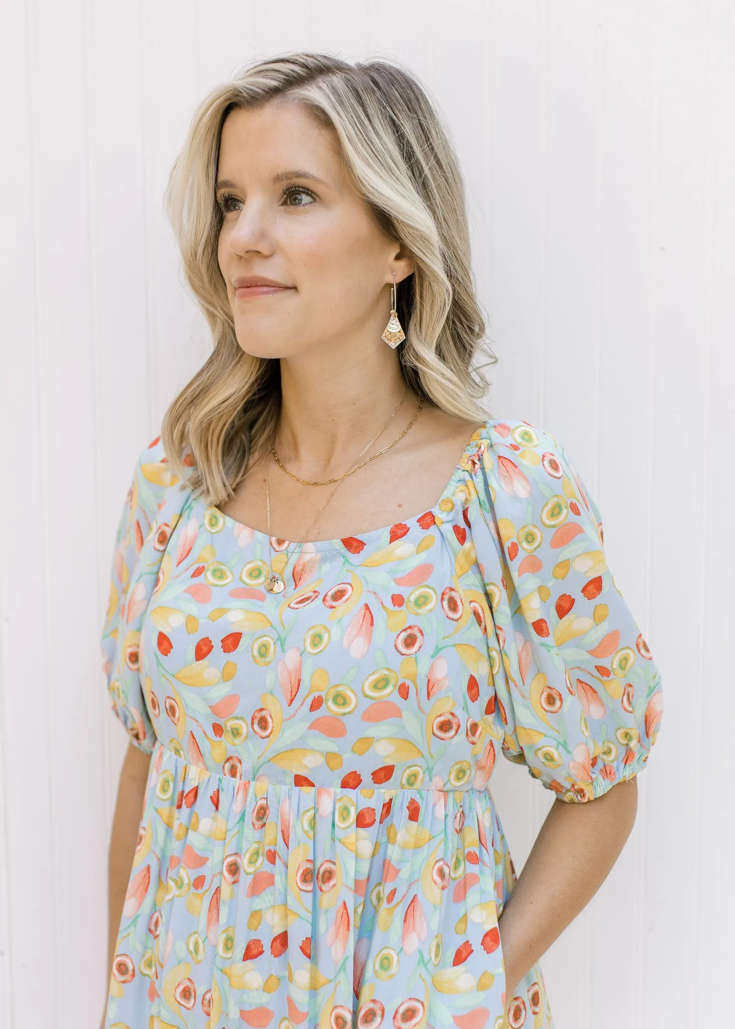 X Sweet Memories Blue Floral Dress