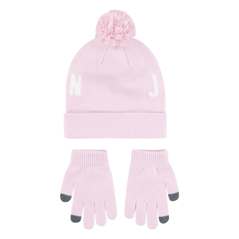 Youth HBR Pom Beanie & Glove Set
